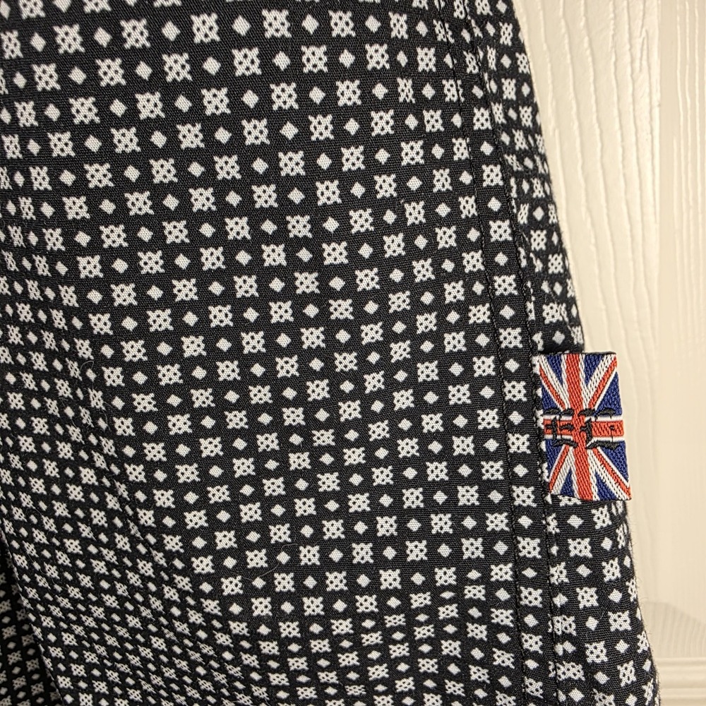 English Laundry Shirt Mens Large Geometric Black‎ White Pattern Long Sleeve - Picture 4 of 9